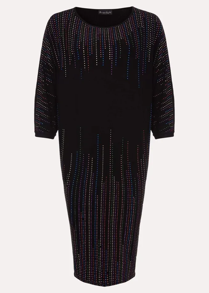 Phase Eight Dresses Becca Batwing Knitted Dress Blackmulti 8211 Women