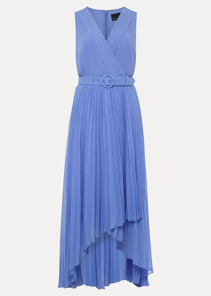 Phase Eight Dresses Brianna Pleated Midaxi Dress Cornflower 8211 Women