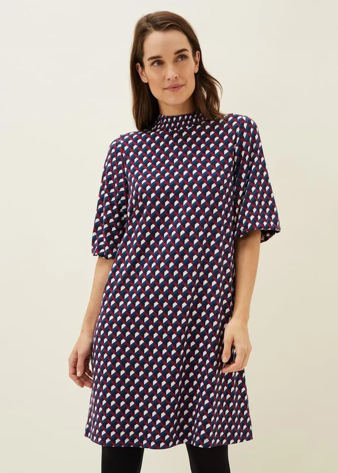 Phase Eight Dresses Cathye Geometric Print Tunic Dress Multicoloured 8211 Women Phase Eight Dresses Cathye Geometric Print Tunic Dress Multicoloured 8211 Women