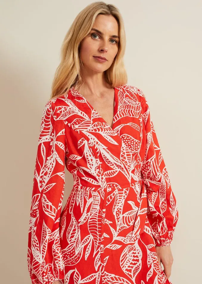 Phase Eight Dresses Charlotte Red Wrap Mini Dress Red 8211 Women