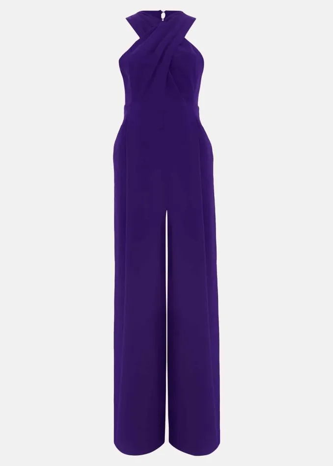 Phase Eight Dresses Giorgia Cross Neck Jumpsuit Violet 8211 Women