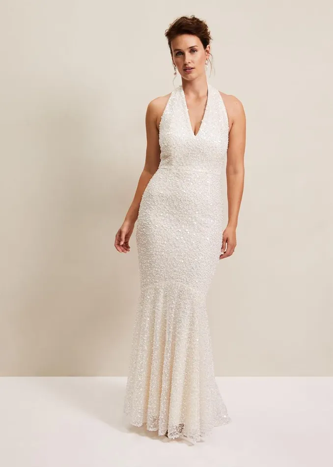 Phase Eight Dresses Guinevere Embellished Bridal Dress Ivory 8211 Women