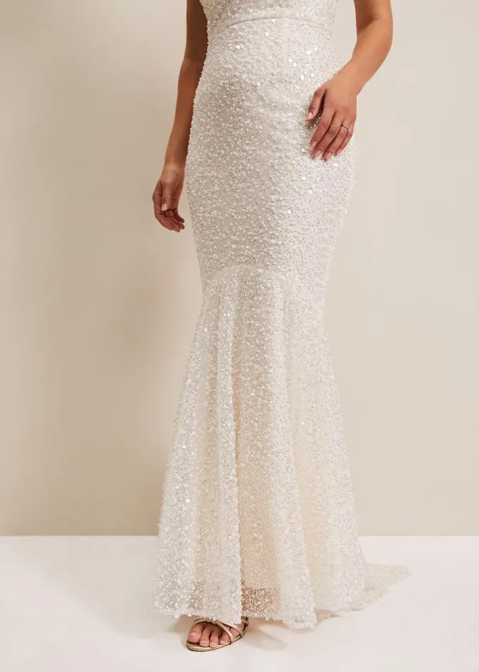 Phase Eight Dresses Guinevere Embellished Bridal Dress Ivory 8211 Women