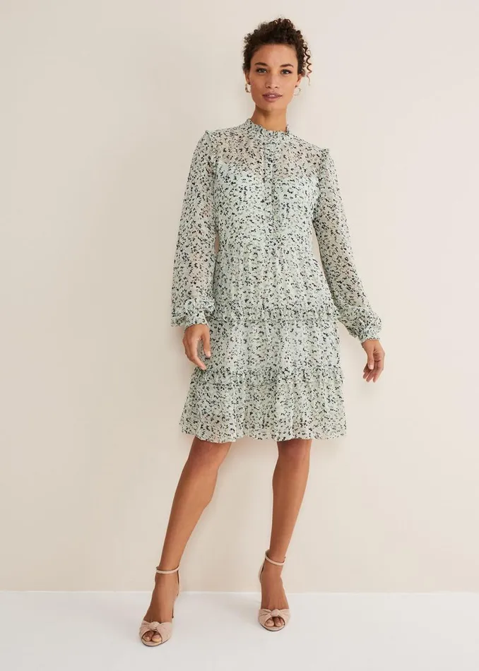Phase Eight Dresses Harlow Floral Tiered Mini Dress Eau De Nilmulti 8211 Women Phase Eight Dresses Harlow Floral Tiered Mini Dress Eau De Nilmulti 8211 Women