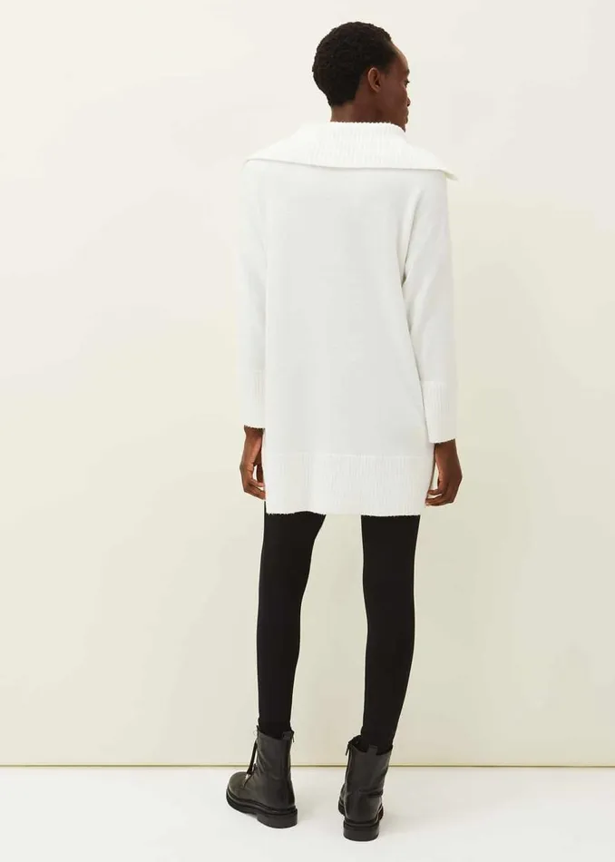 Phase Eight Dresses Isabella Zip Up Tunic Dress Winter White 8211 Women