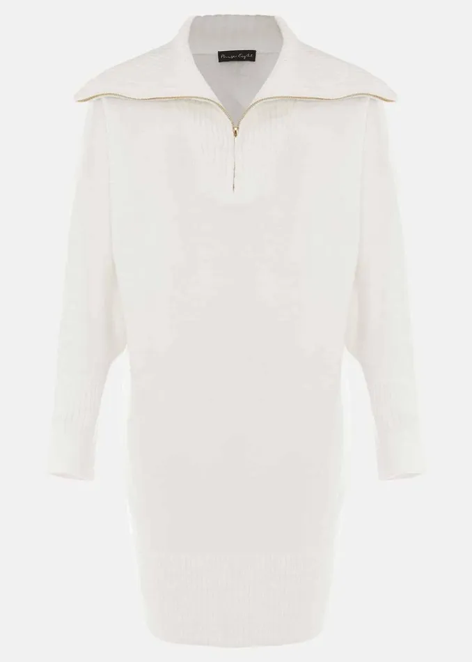 Phase Eight Dresses Isabella Zip Up Tunic Dress Winter White 8211 Women