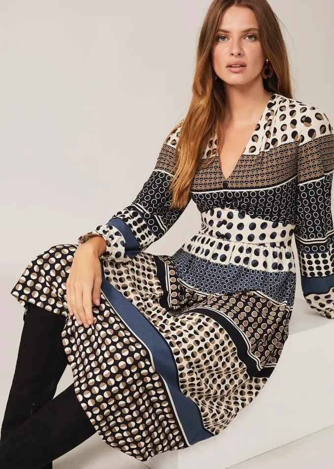 Phase Eight Dresses Jacinta Spot Print Dress Black Multi 8211 Women