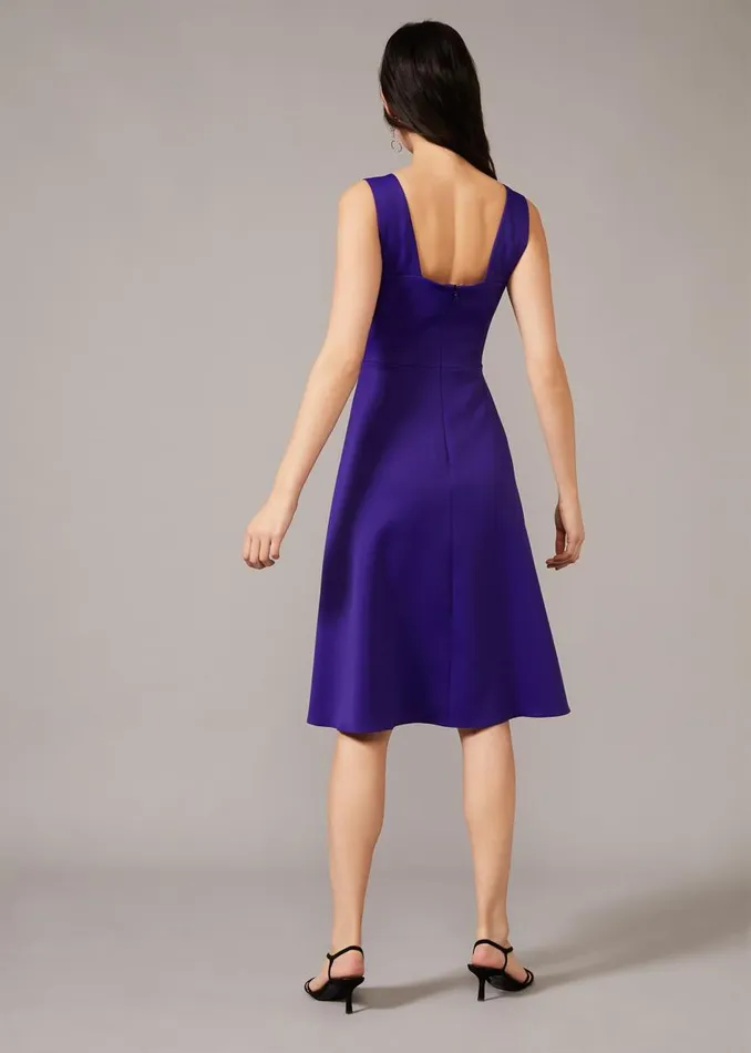 Phase Eight Dresses Jadine Bow Fit and Flare Dress Electric Blue 8211 Women