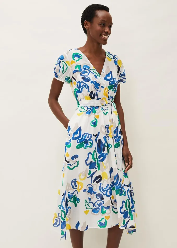Phase Eight Dresses Jana Abstract Print Midi Dress Yellowbluegreen 8211 Women Phase Eight Dresses Jana Abstract Print Midi Dress Yellowbluegreen 8211 Women