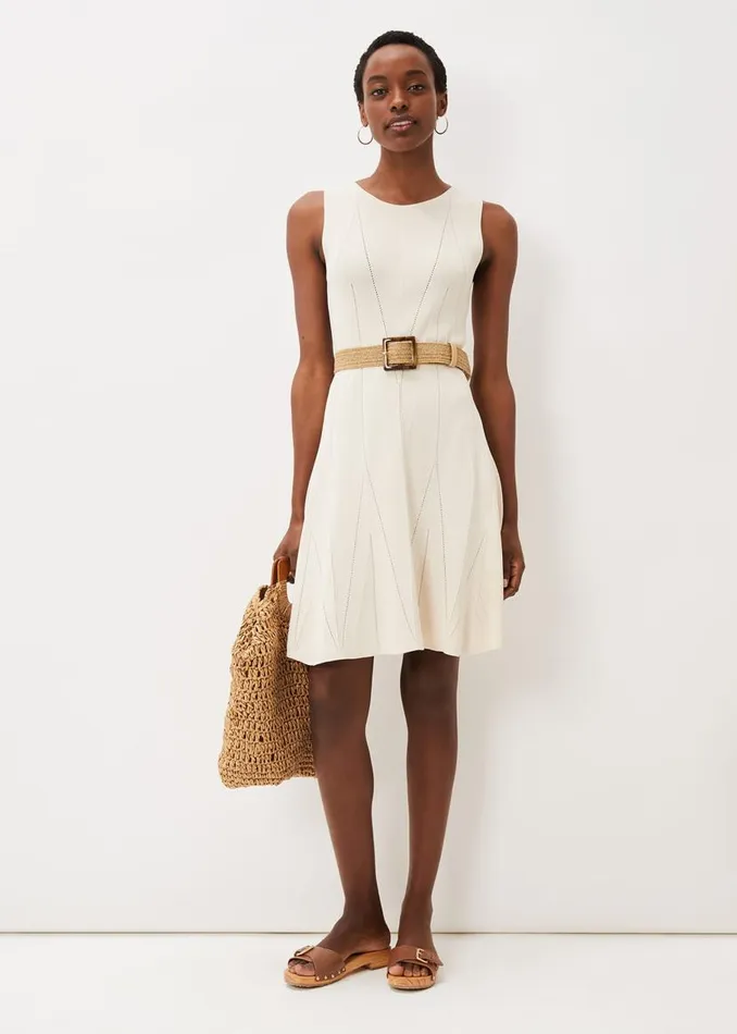 Phase Eight Dresses Jaya Stitch Detail Dress Buttermilk 8211 Women