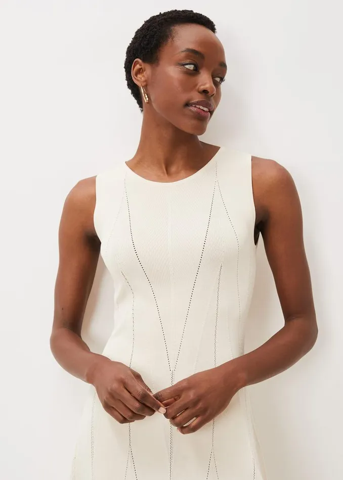 Phase Eight Dresses Jaya Stitch Detail Dress Buttermilk 8211 Women