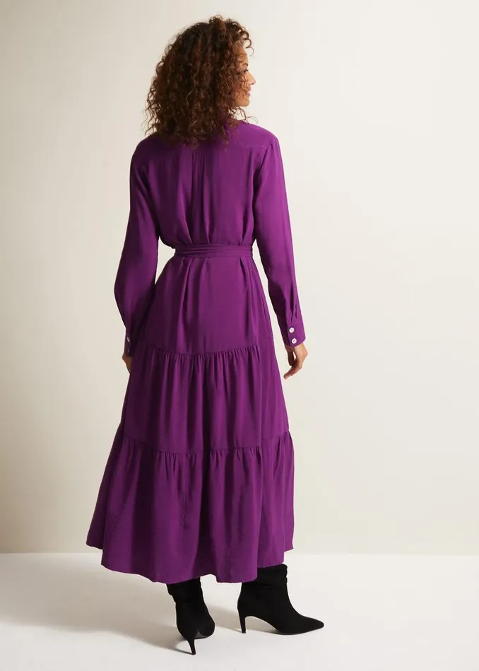 Phase Eight Dresses Jayden Purple Shirt Midaxi Dress Purple 8211 Women