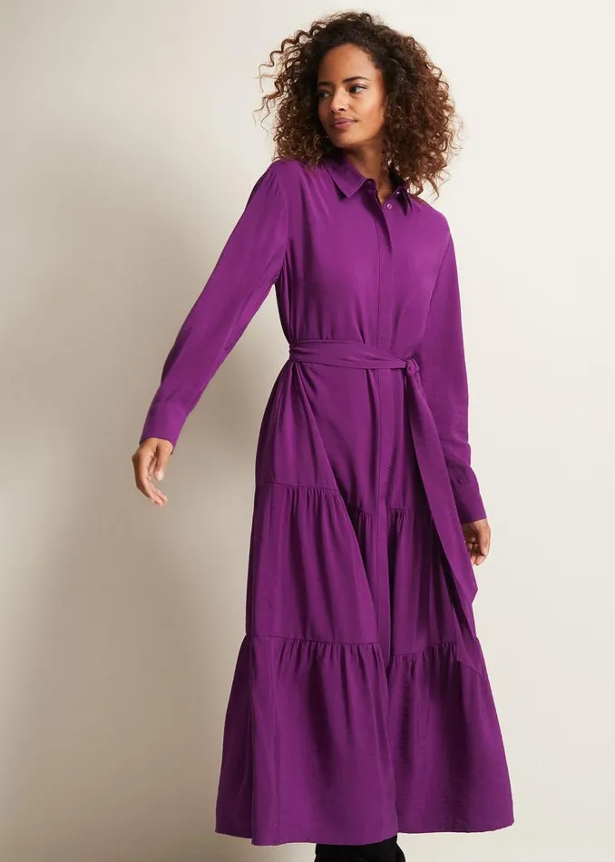 Phase Eight Dresses Jayden Purple Shirt Midaxi Dress Purple 8211 Women