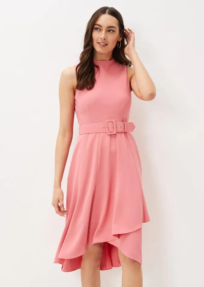 Phase Eight Dresses Kazandra Belted Dress Watermelon 8211 Women