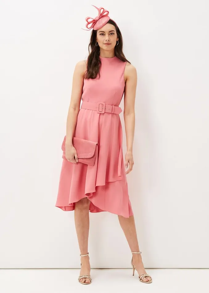 Phase Eight Dresses Kazandra Belted Dress Watermelon 8211 Women