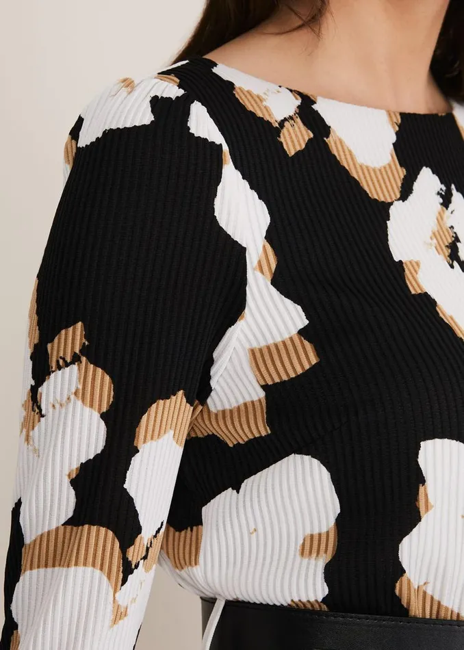 Phase Eight Dresses Kinzlee Printed Jersey Dress Blackivory 8211 Women