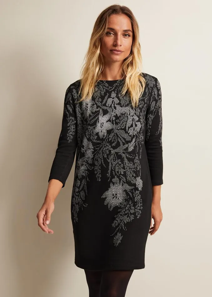 Phase Eight Dresses Loreina Floral Tunic Dress Black 8211 Women