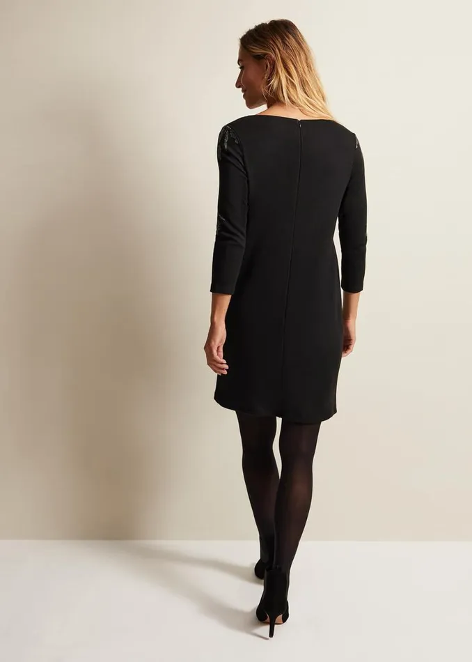 Phase Eight Dresses Loreina Floral Tunic Dress Black 8211 Women