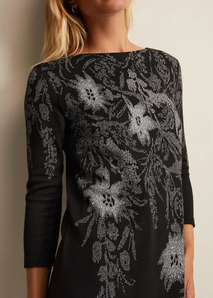 Phase Eight Dresses Loreina Floral Tunic Dress Black 8211 Women