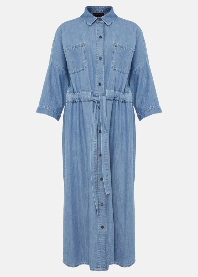 Phase Eight Dresses Louella Tie Shirt Dress Chambray Blue 8211 Women