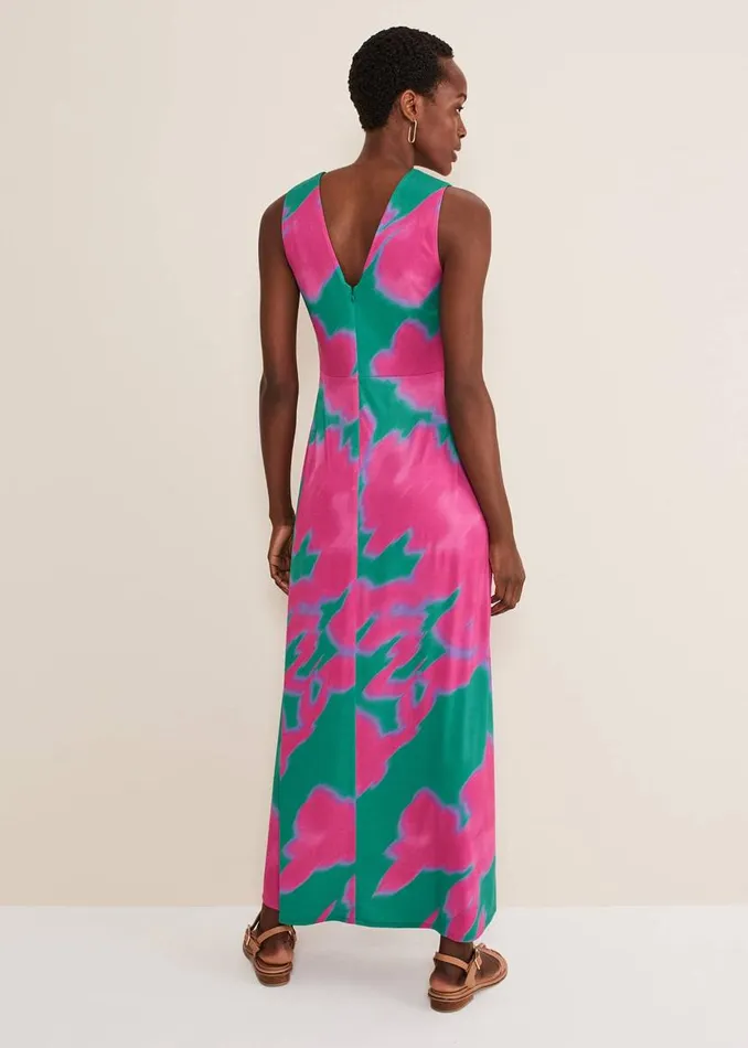 Phase Eight Dresses Madison Abstract Maxi Dress Pinkgreen 8211 Women