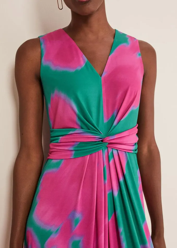 Phase Eight Dresses Madison Abstract Maxi Dress Pinkgreen 8211 Women