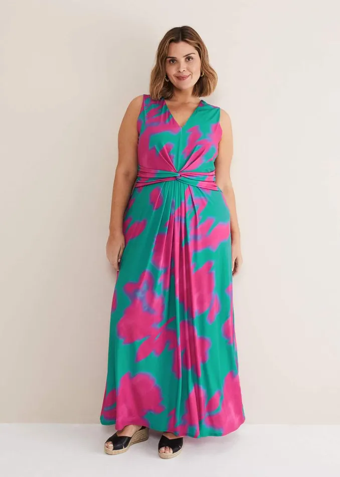 Phase Eight Dresses Madison Abstract Maxi Dress Pinkgreen 8211 Women
