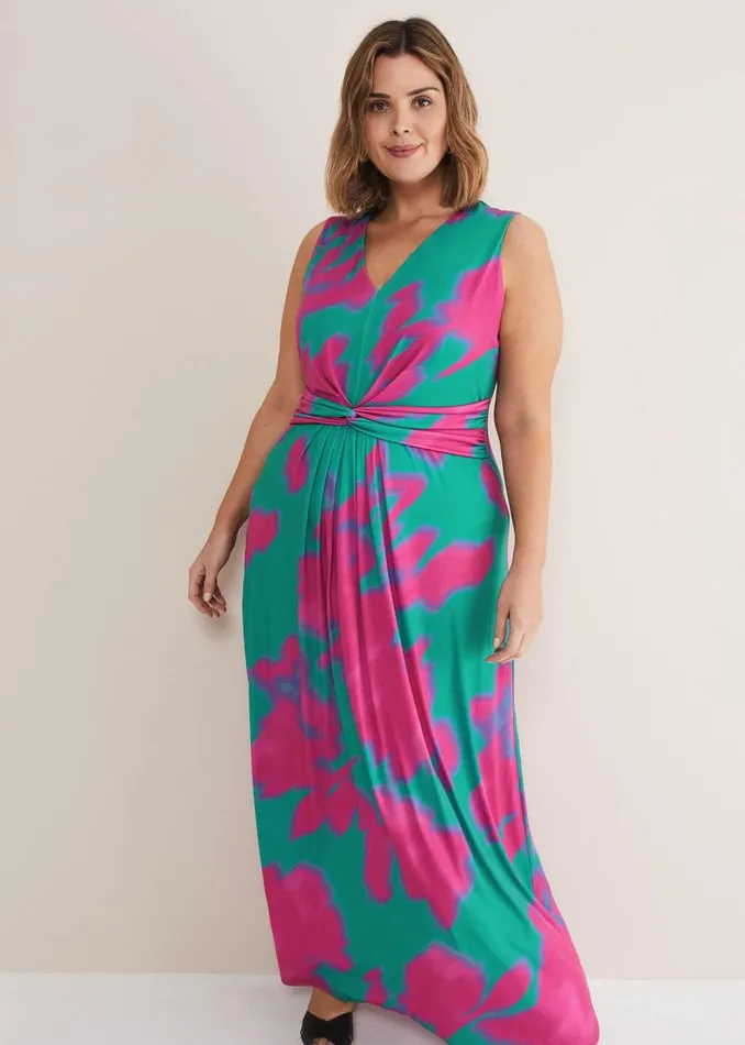Phase Eight Dresses Madison Abstract Maxi Dress Pinkgreen 8211 Women