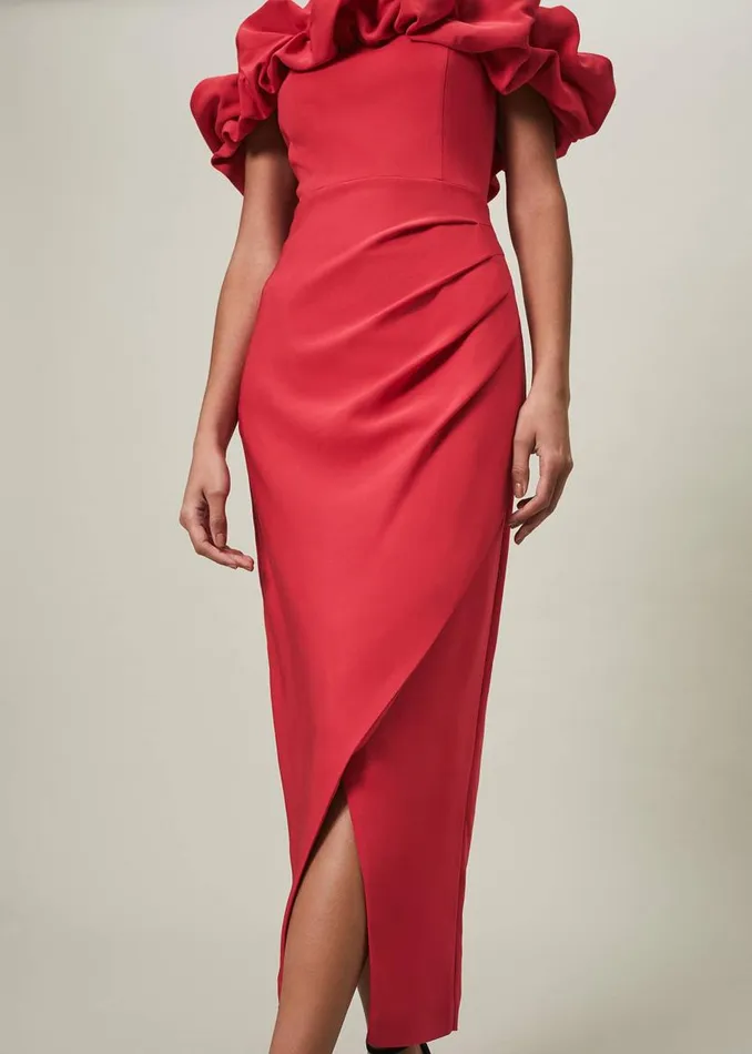 Phase Eight Dresses Mallory Off The Shoulder Midaxi Dress Raspberry 8211 Women Phase Eight Dresses Mallory Off The Shoulder Midaxi Dress Raspberry 8211 Women