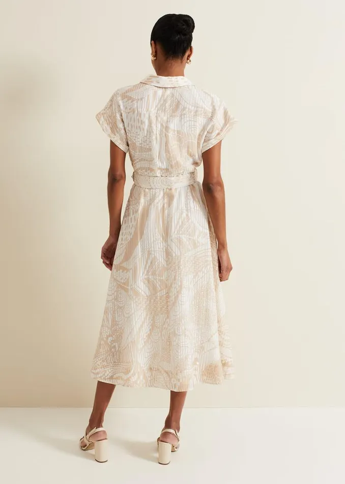 Phase Eight Dresses Mandi Abstract Stripe Shirt Dress Neutral 8211 Women
