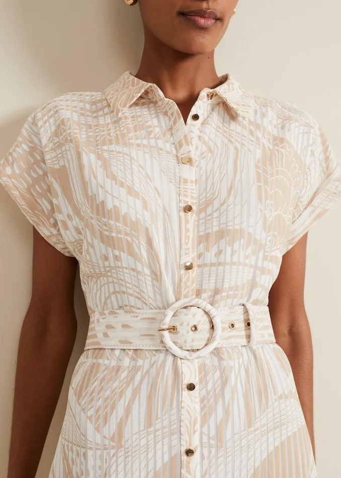 Phase Eight Dresses Mandi Abstract Stripe Shirt Dress Neutral 8211 Women