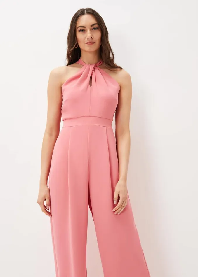 Phase Eight Dresses Mellany Wide Leg Jumpsuit Watermelon 8211 Women
