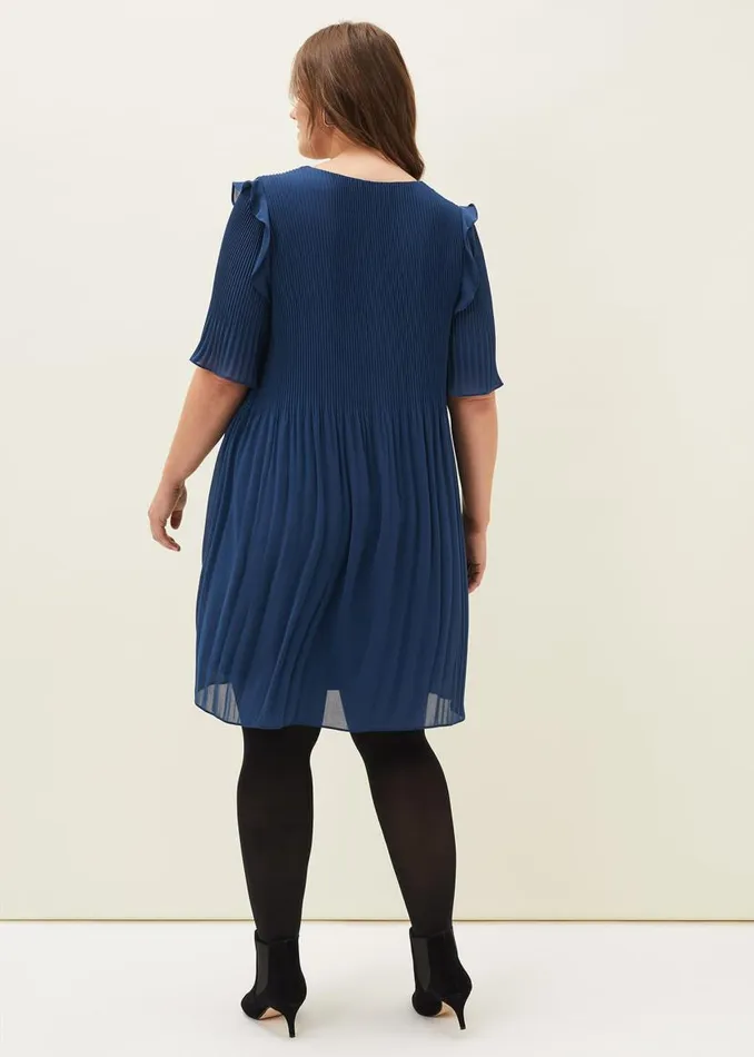 Phase Eight Dresses Monika Pleated Dress Teal 8211 Women