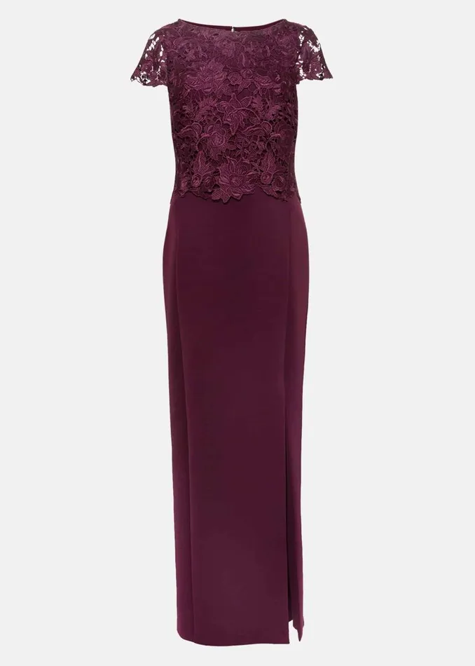 Phase Eight Dresses Olivia Scuba Maxi Dress Damson 8211 Women