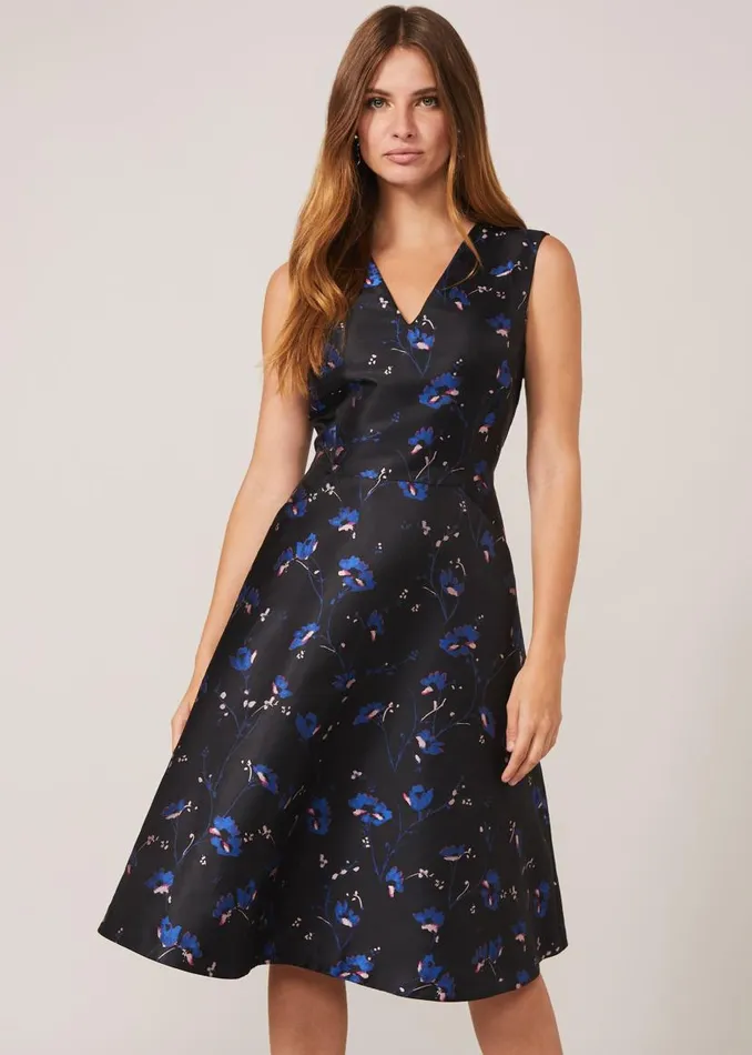Phase Eight Dresses Ottilie Floral Jacquard Fit And Flare Dress Blacksapphire 8211 Women Phase Eight Dresses Ottilie Floral Jacquard Fit And Flare Dress Blacksapphire 8211 Women