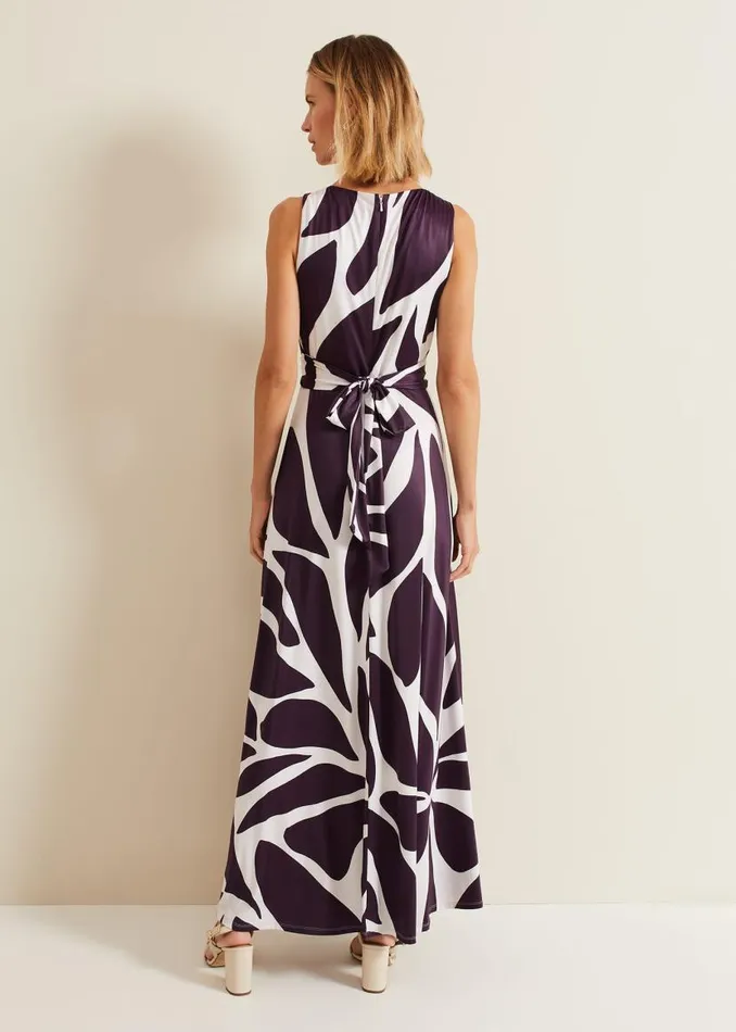 Phase Eight Dresses Palmer Leaf Maxi Dress Purple 8211 Women