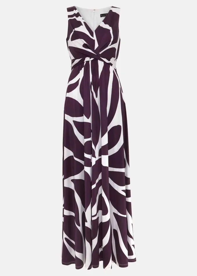 Phase Eight Dresses Palmer Leaf Maxi Dress Purple 8211 Women