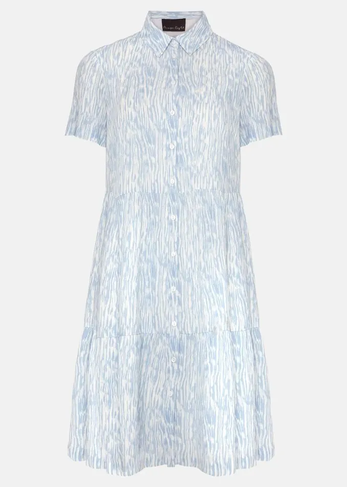 Phase Eight Dresses Penele Brushstroke Print Shirt Dress Blue 8211 Women