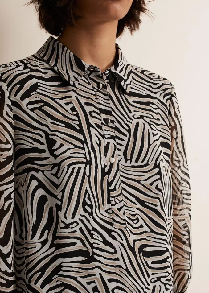 Phase Eight Dresses Penelope Zebra Shirt Mini Dress Stoneivory 8211 Women