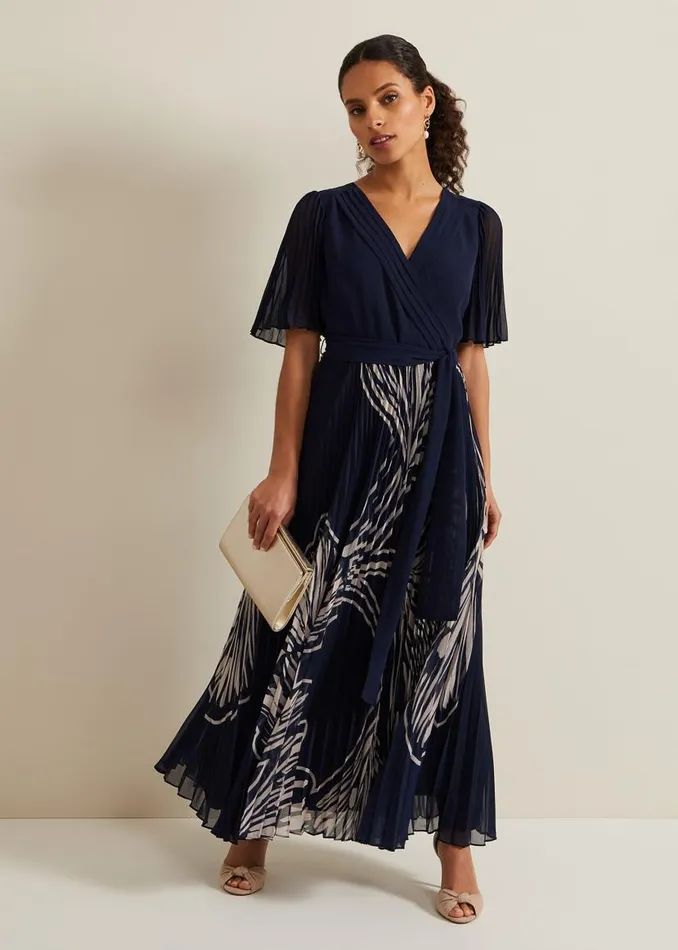 Phase Eight Dresses Petite Abigail Printed Pleat Midaxi Dress Multicoloured 8211 Women Phase Eight Dresses Petite Abigail Printed Pleat Midaxi Dress Multicoloured 8211 Women