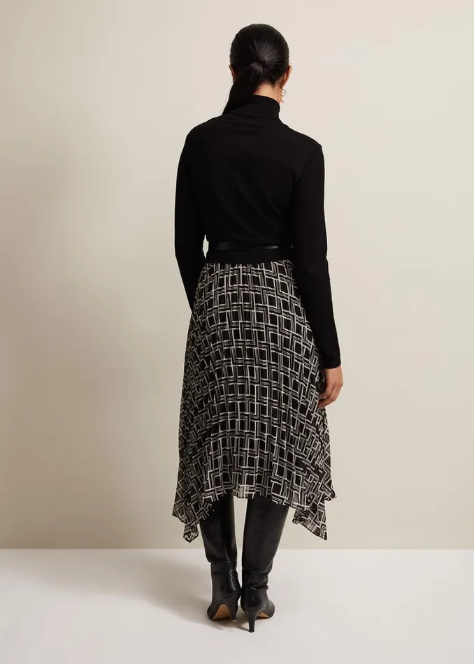 Phase Eight Dresses Petite Carle Fine Knit Geometric Dress Multicoloured 8211 Women Phase Eight Dresses Petite Carle Fine Knit Geometric Dress Multicoloured 8211 Women