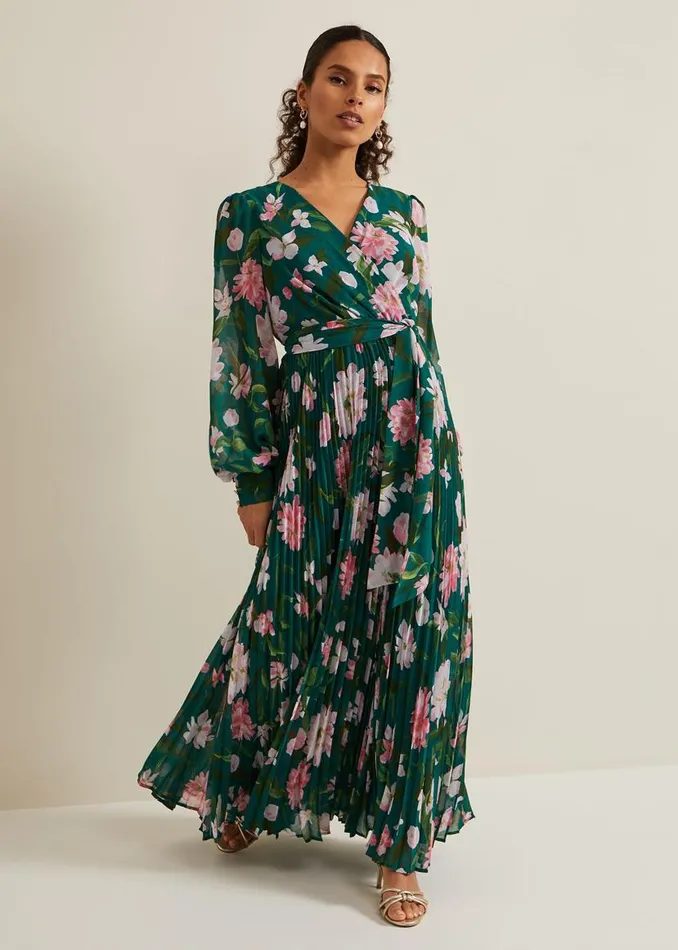 Phase Eight Dresses Petite Rosa Floral Pleat Maxi Dress Multicoloured 8211 Women Phase Eight Dresses Petite Rosa Floral Pleat Maxi Dress Multicoloured 8211 Women