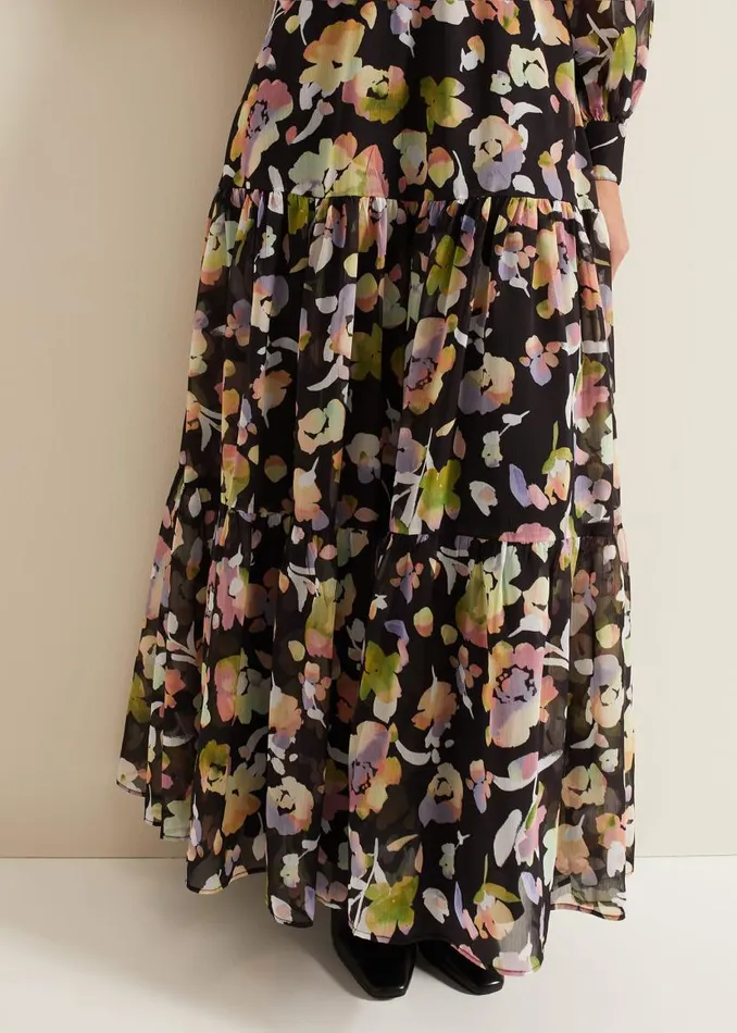 Phase Eight Dresses Petite Sandra Floral Maxi Dress Black Multi 8211 Women