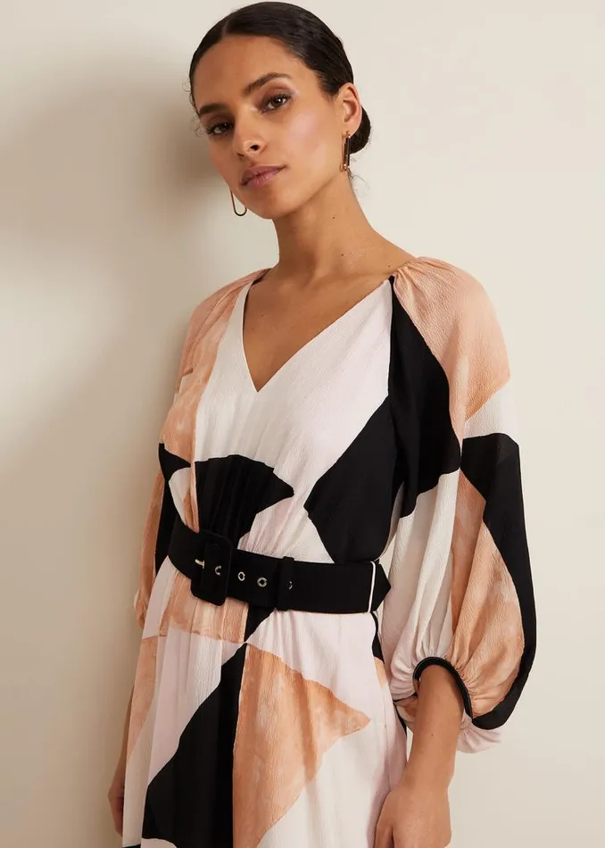 Phase Eight Dresses Petite Sophia Colour Block Belted Dress Multicoloured 8211 Women Phase Eight Dresses Petite Sophia Colour Block Belted Dress Multicoloured 8211 Women