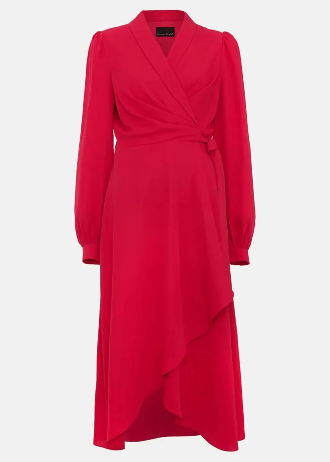 Phase Eight Dresses Philippa Long Sleeve Midi Dress Pink 8211 Women