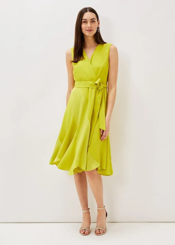 Phase Eight Dresses Philis Panelled Dress Lime 8211 Women