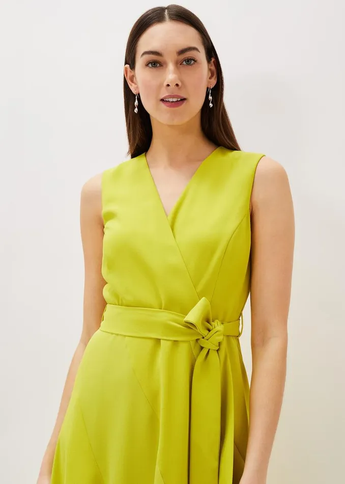 Phase Eight Dresses Philis Panelled Dress Lime 8211 Women