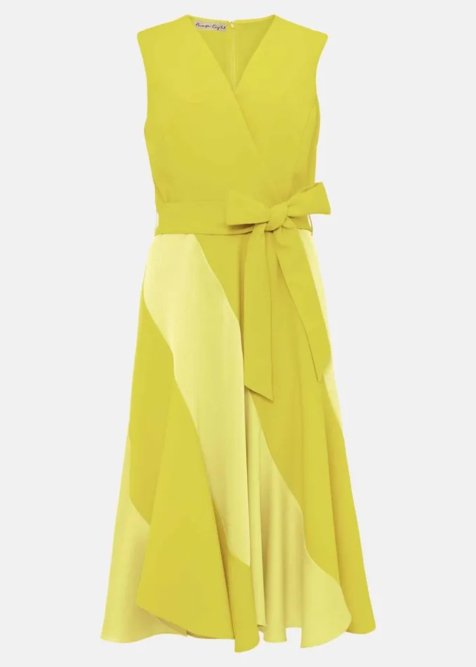 Phase Eight Dresses Philis Panelled Dress Lime 8211 Women