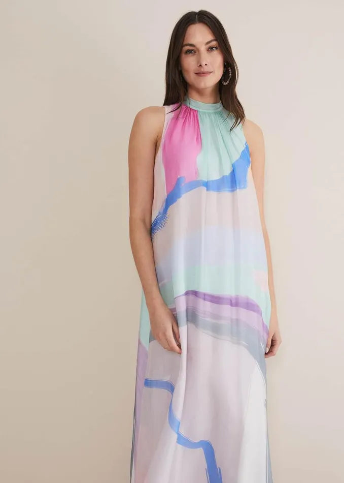Phase Eight Dresses Ronnie Abstract Maxi Dress Multicoloured 8211 Women