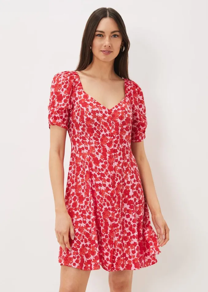 Phase Eight Dresses Sheryl Floral Tea Dress Pinkred 8211 Women